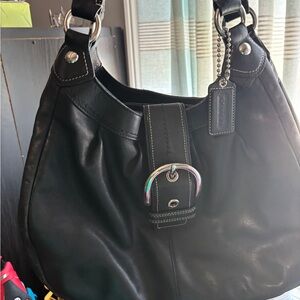 2010 Coach Soho Black Leather Shoulder Bag